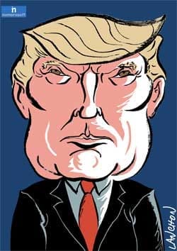 caricature de Donald Trump